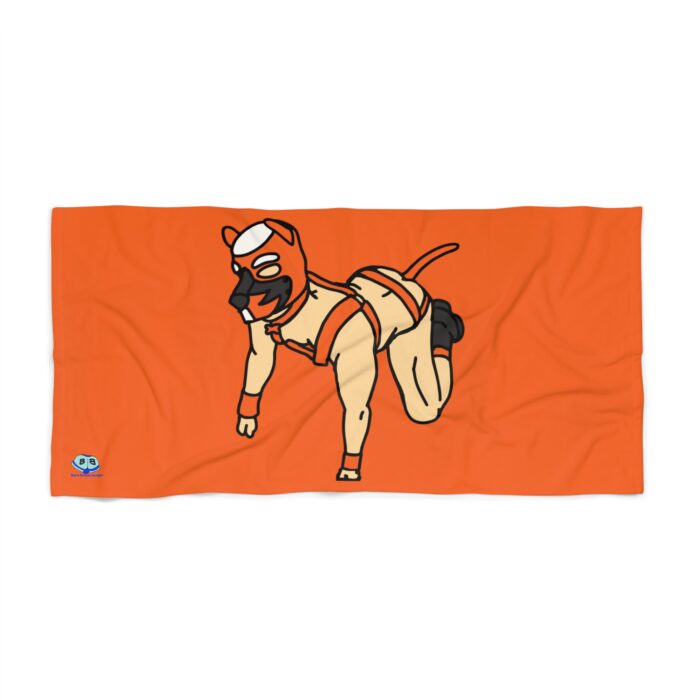 Beach Towel - Pup Play (Orange)