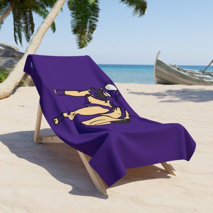 Beach Towel - Pup Play (Purple) - Image 2