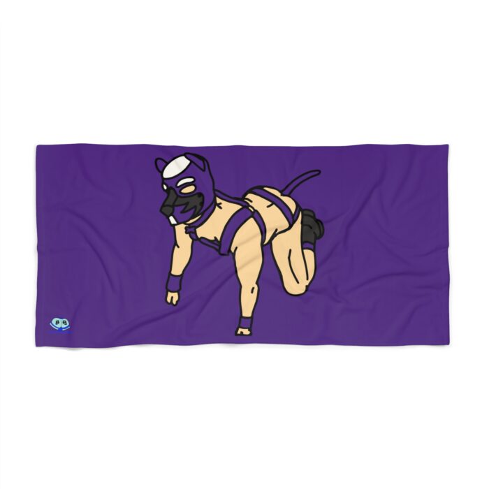 Beach Towel - Pup Play (Purple)
