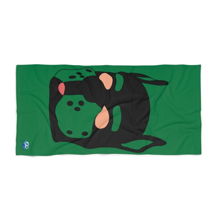 Beach Towel - Pup Mask (Green)