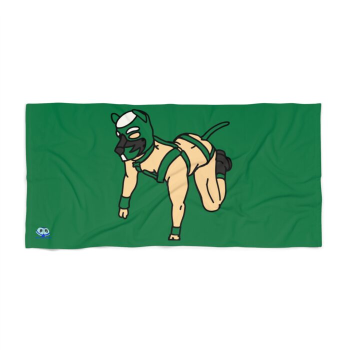 Beach Towel - Pup Play (Green)