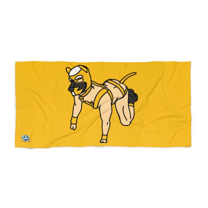Beach Towel - Pup Play (Yellow)