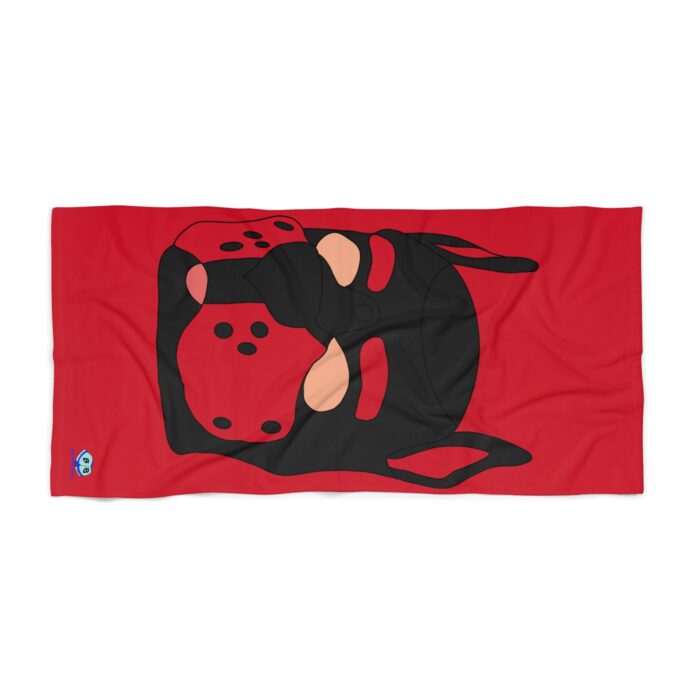 Beach Towel - Pup Mask (Red)