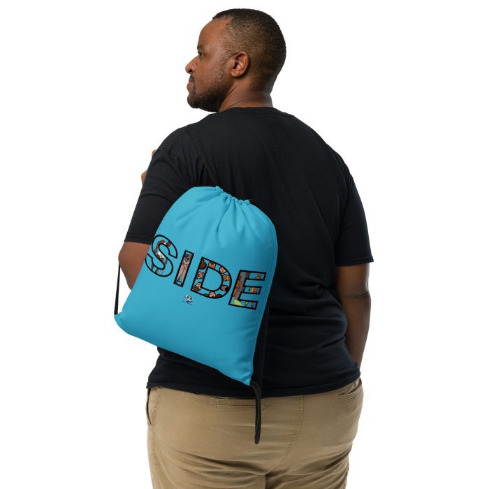 Drawstring bag - 2 Sided Print - SIDE Cutout - Image 2