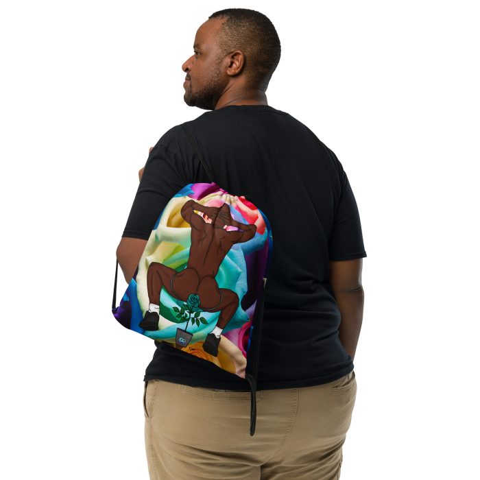 Drawstring bag - 2 Sided Print - Rosebud - Image 2
