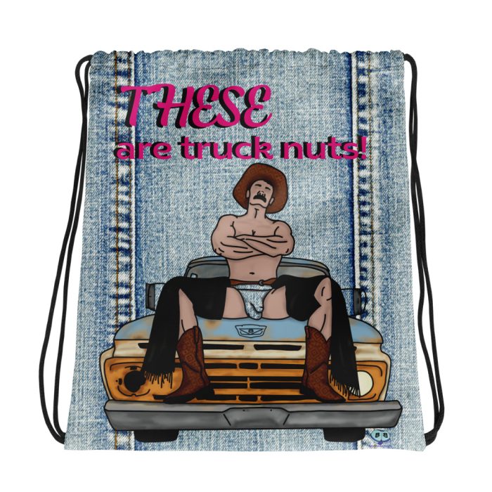 Drawstring bag - 2 Sided Print - Truck Nuts