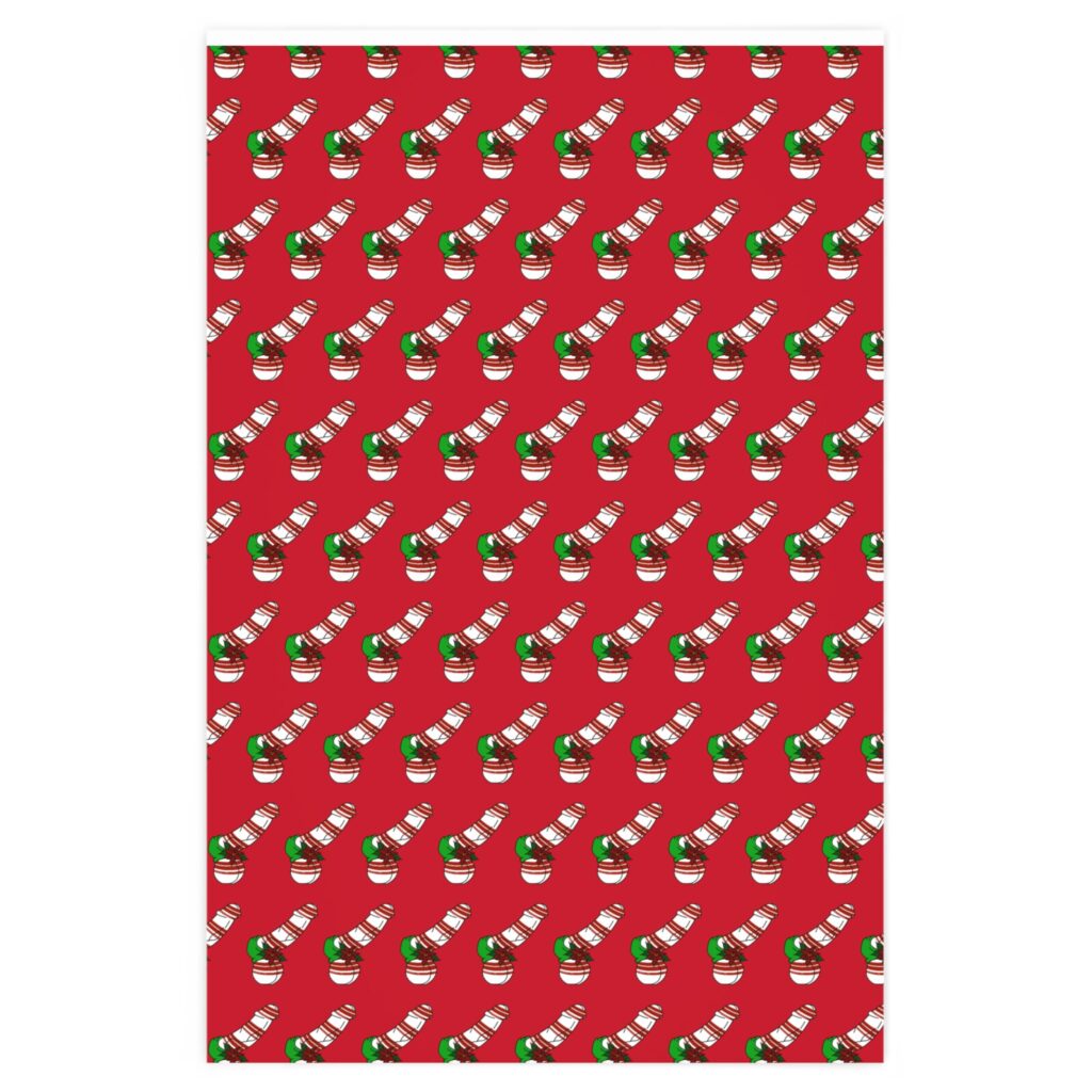 Wrapping Paper - Peppermint Dick on Red