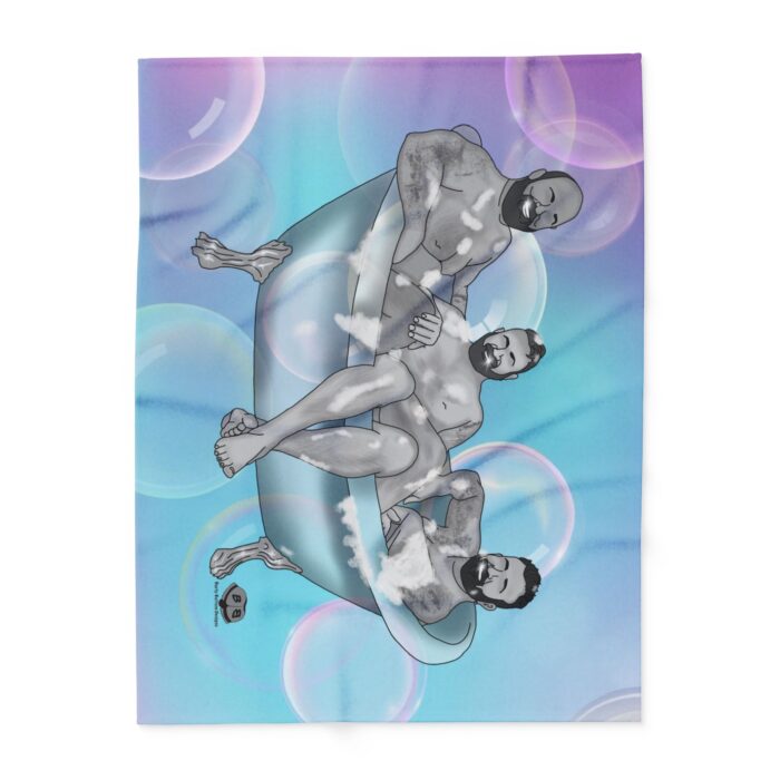 Arctic Fleece Blanket - 3 Bears in a Tub - Image 6