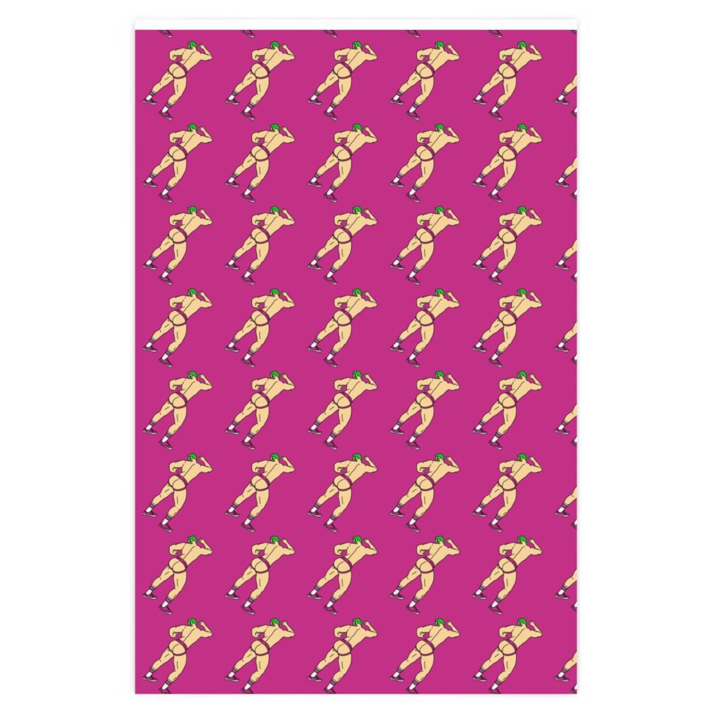 Wrapping Paper - Up Against The Wall in Hot Pink