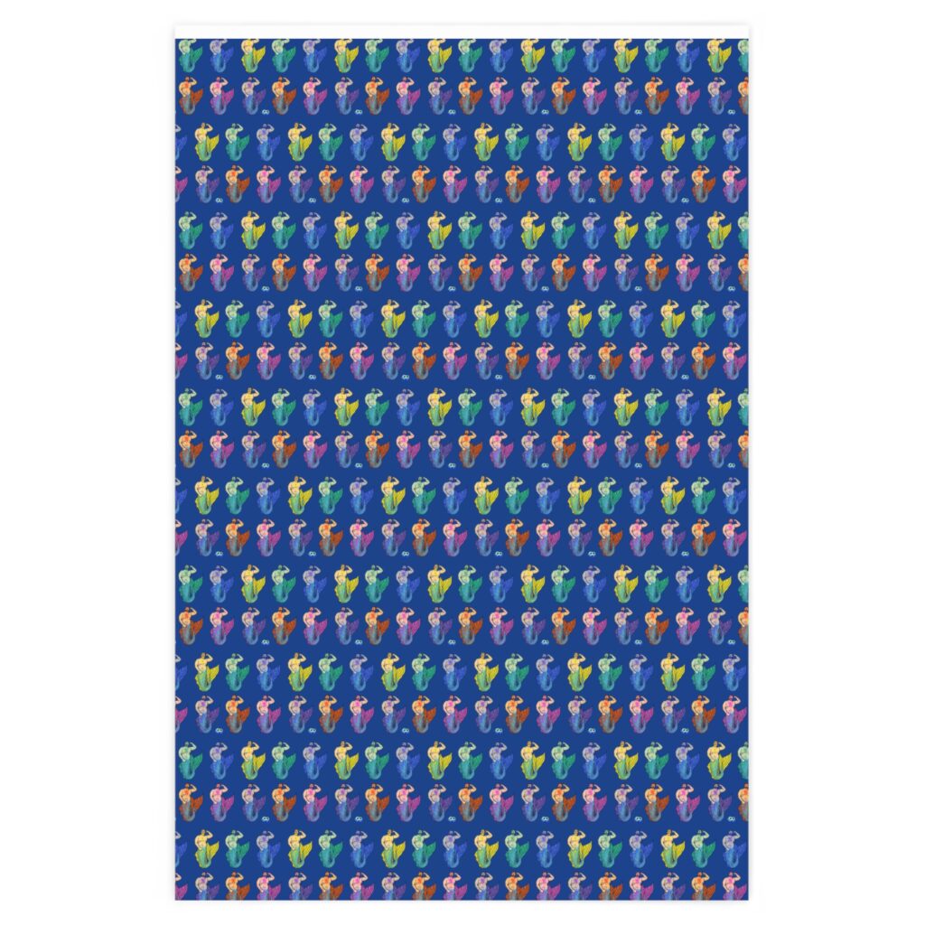 Wrapping Paper - MerCub Multi Color Mermen
