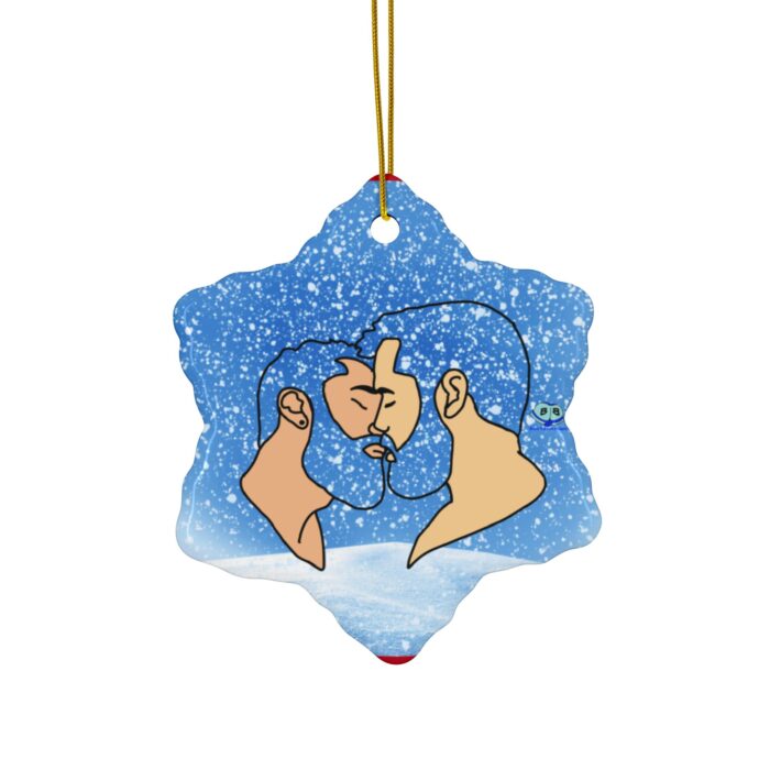 Ceramic Ornament - Bearded Kiss - Image 4