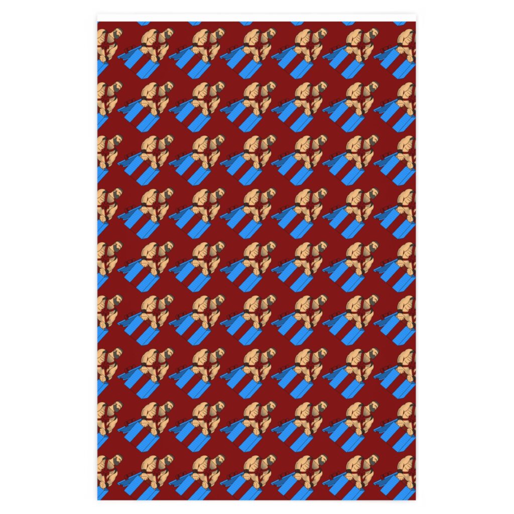 Wrapping Paper - Gifted on Dark Red