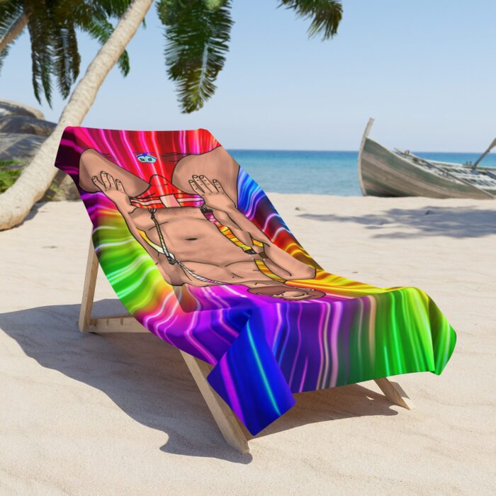 Beach Towel - Neon Circuit - Image 2