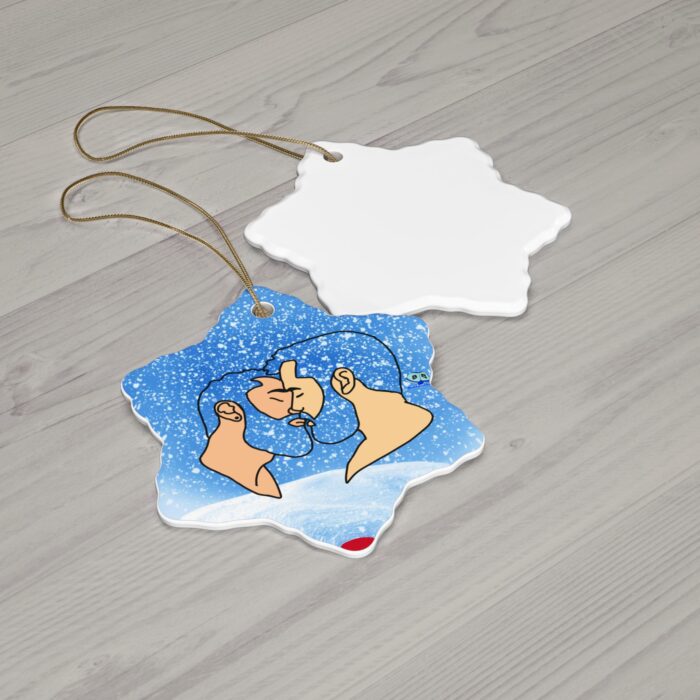 Ceramic Ornament - Bearded Kiss - Image 5
