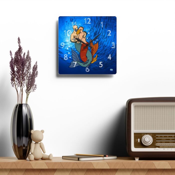 Acrylic Wall Clock - Mermen - Image 4