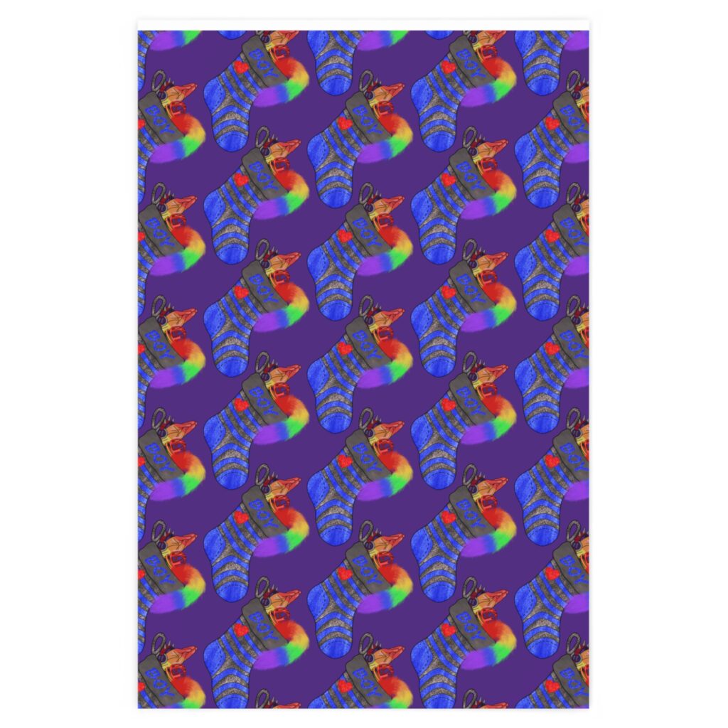 Wrapping Paper - Stuffed on Purple
