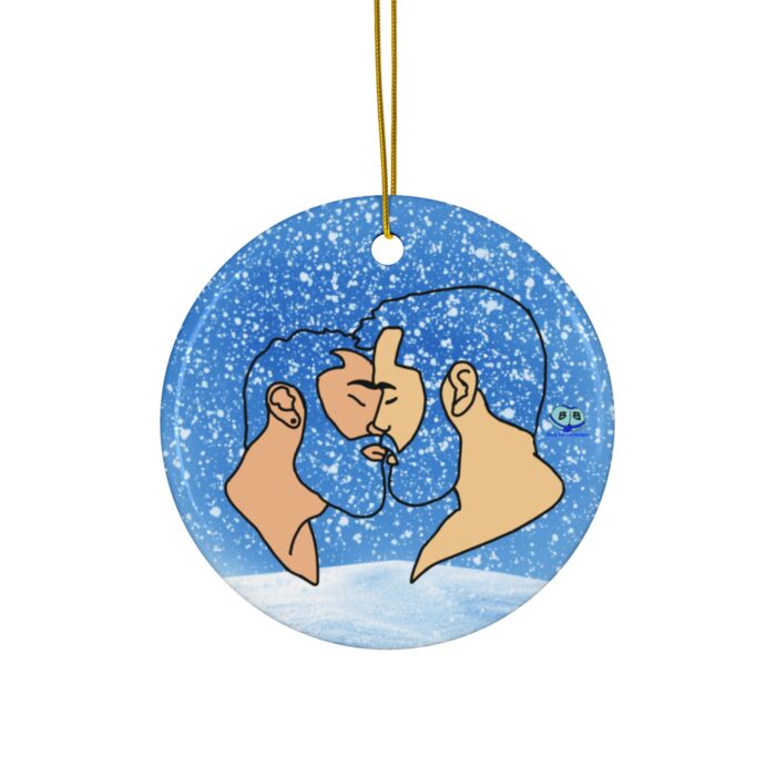Ceramic Ornament - Bearded Kiss