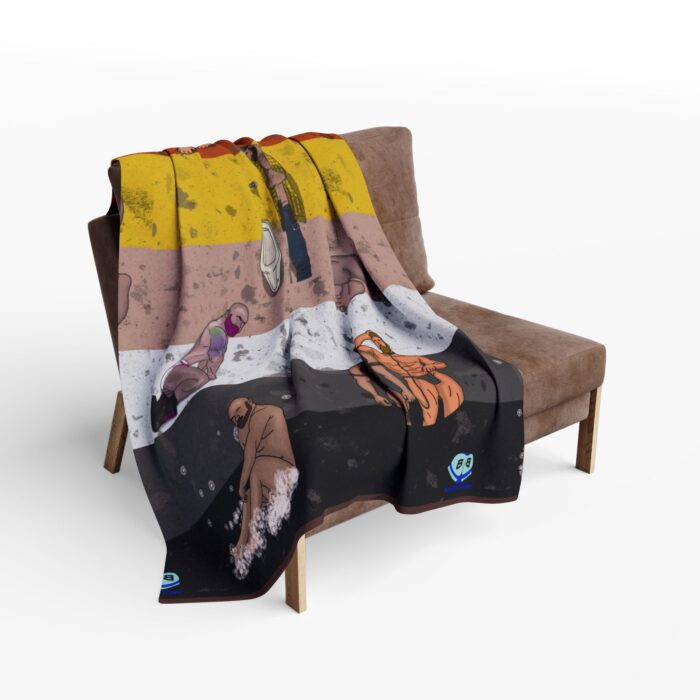 Arctic Fleece Blanket - Bear Collage - Image 4