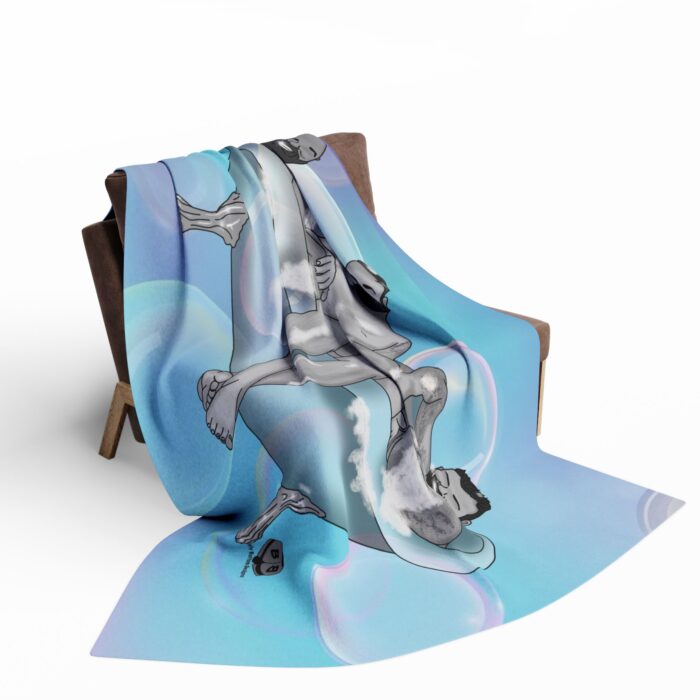 Arctic Fleece Blanket - 3 Bears in a Tub - Image 8