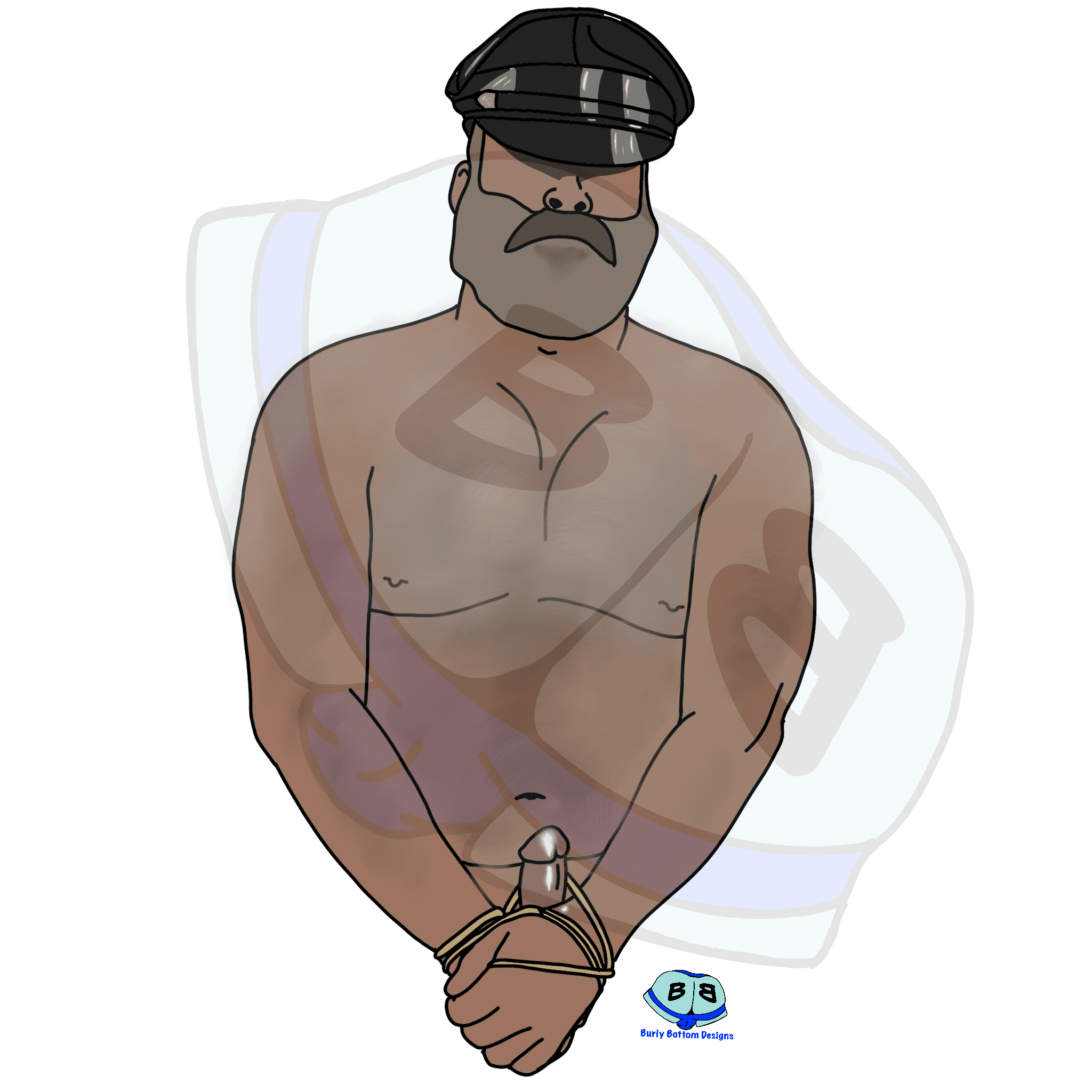Hairy Daddy Describing subject of a drawing: Um