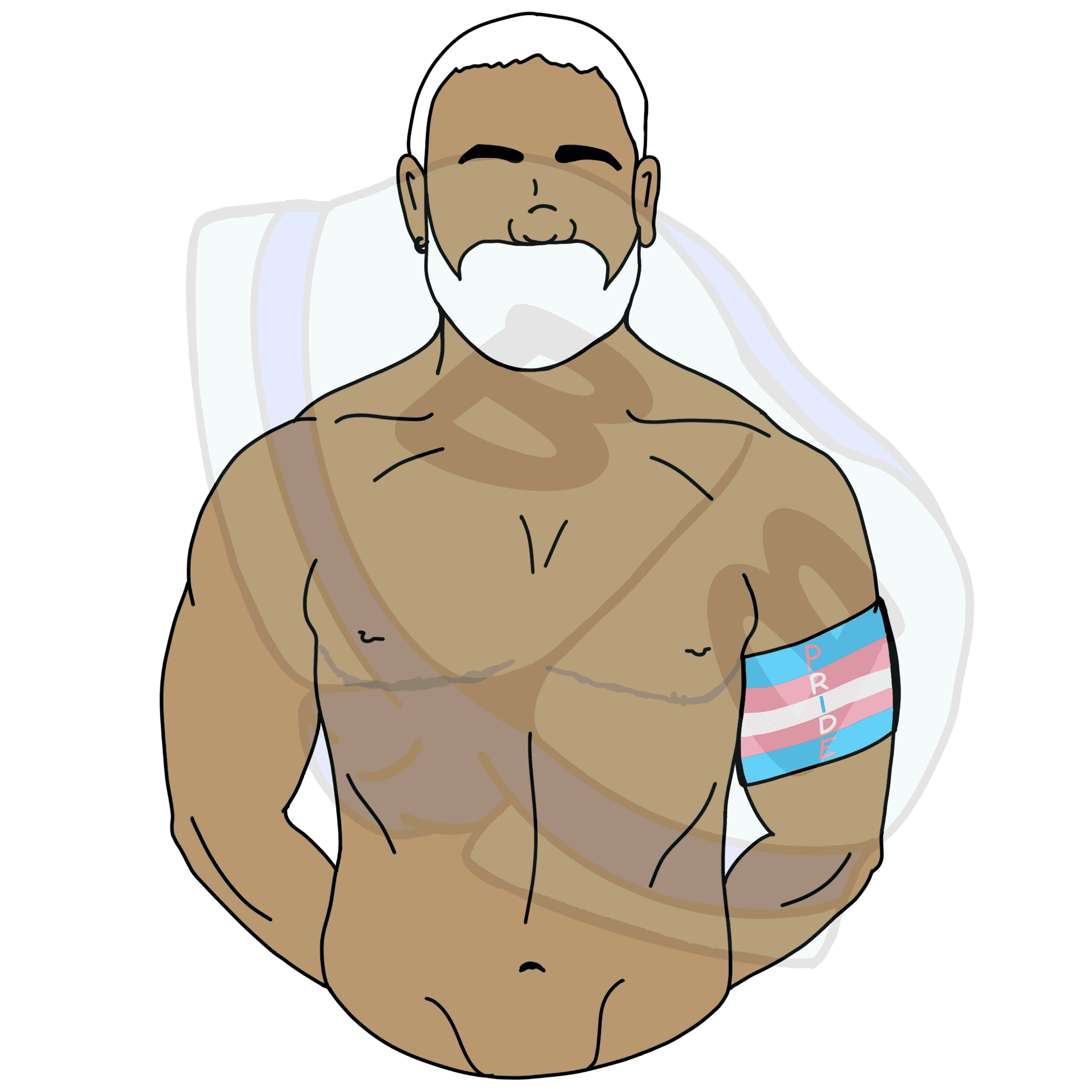 Describing subject of a drawing: Be 100% proud of who you are!  I am proud of you and I don't even know you!