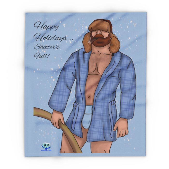 Arctic Fleece Blanket - Shitter's Full - Image 5