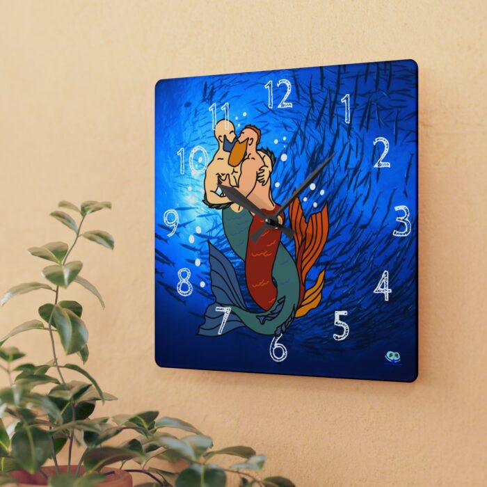 Acrylic Wall Clock - Mermen - Image 3