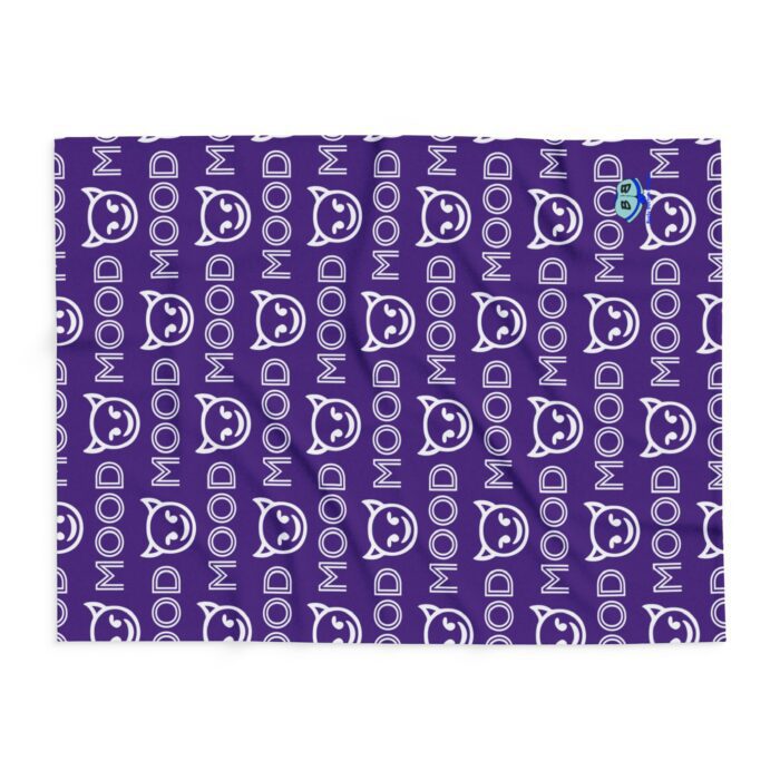 Arctic Fleece Blanket - Mood Devil Emoji - Image 2