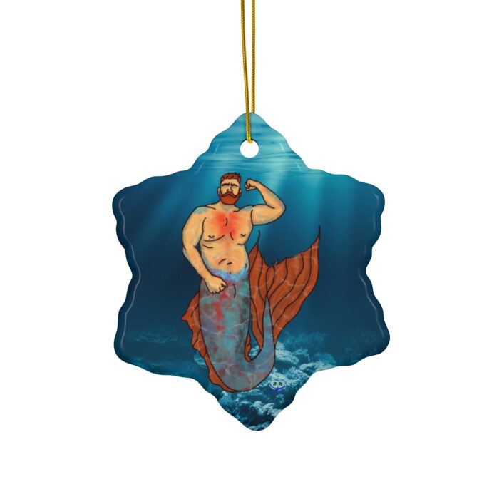 Ceramic Ornament - MerCub Orange Merman - Image 4