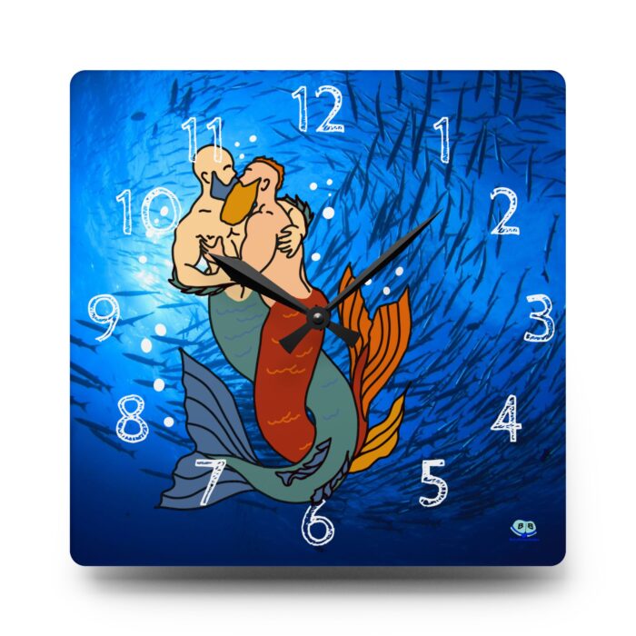 Acrylic Wall Clock - Mermen
