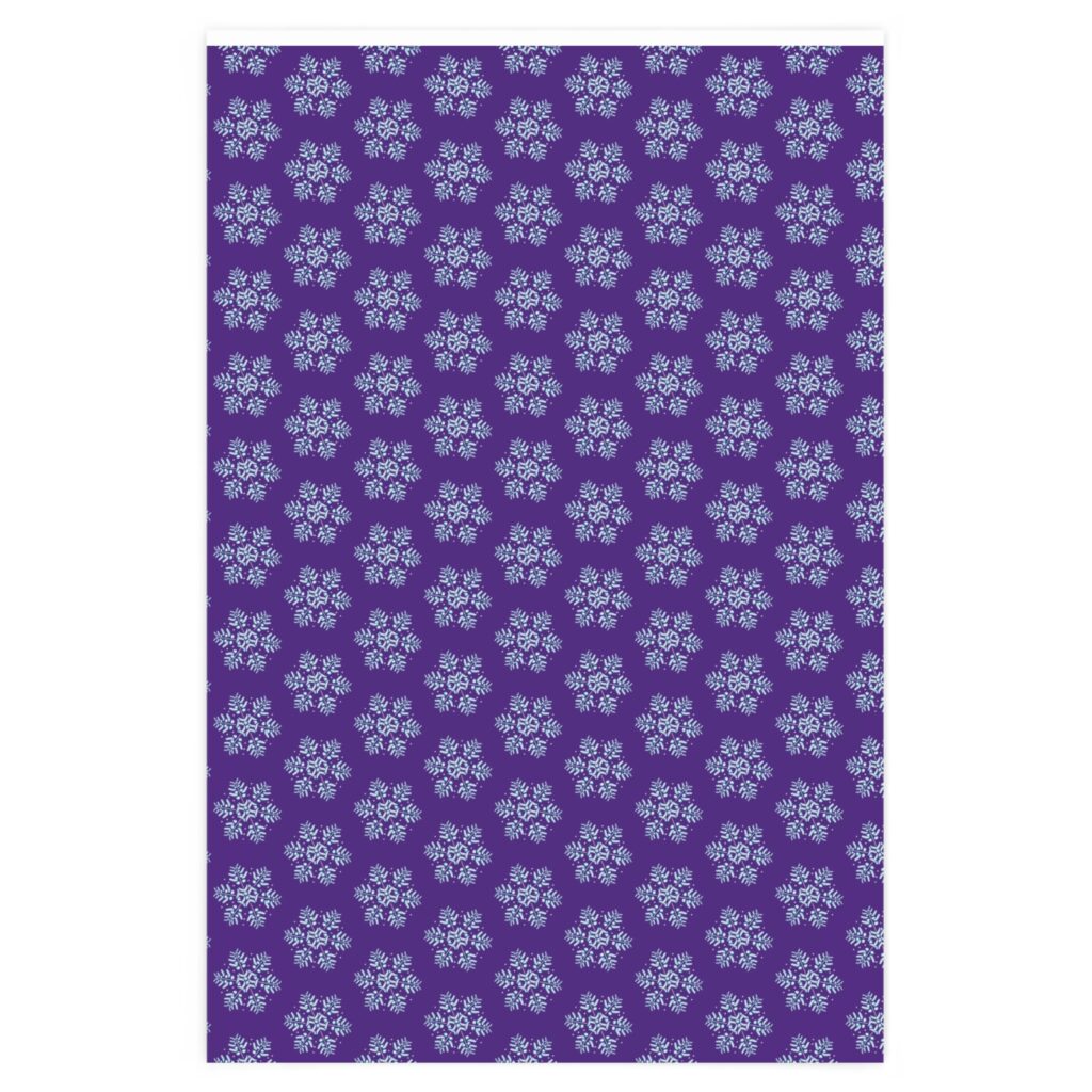 Wrapping Paper - Snowflake on Purple