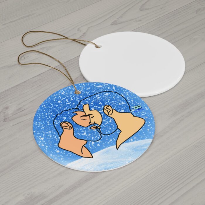Ceramic Ornament - Bearded Kiss - Image 2
