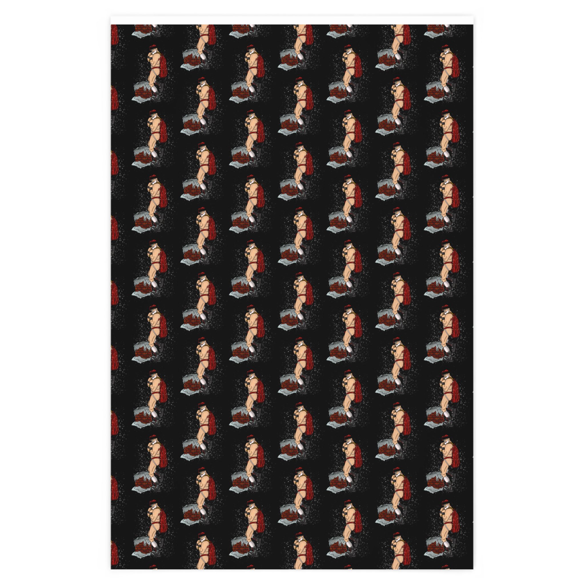 Wrapping Paper - Santa's Sack on Black