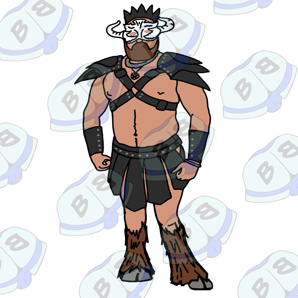Beast Describing subject of a drawing: He's a beast in the streets AND a beast in the sheets!