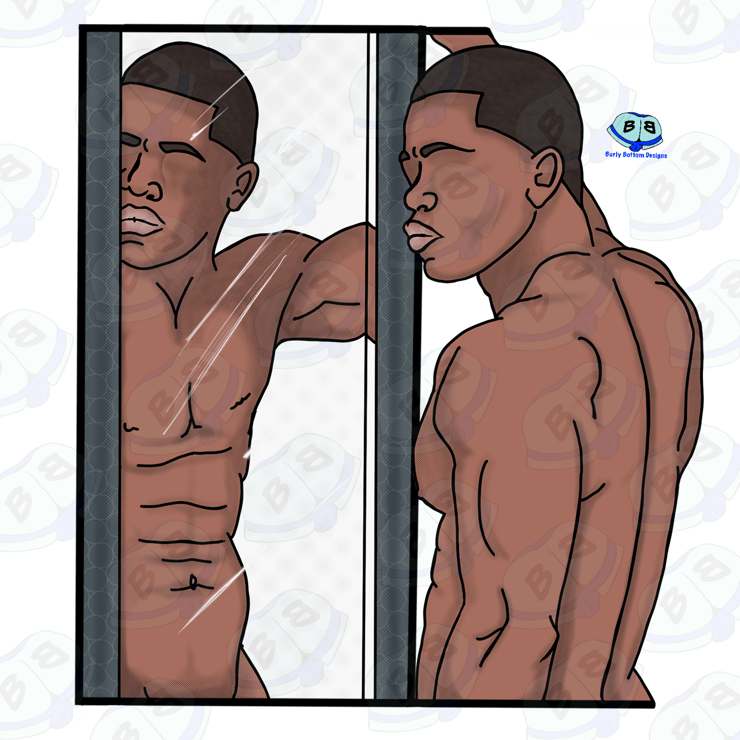 Man in the Mirror Describing subject of a drawing: Taking a little time to reflect on your journey is important. What do you see