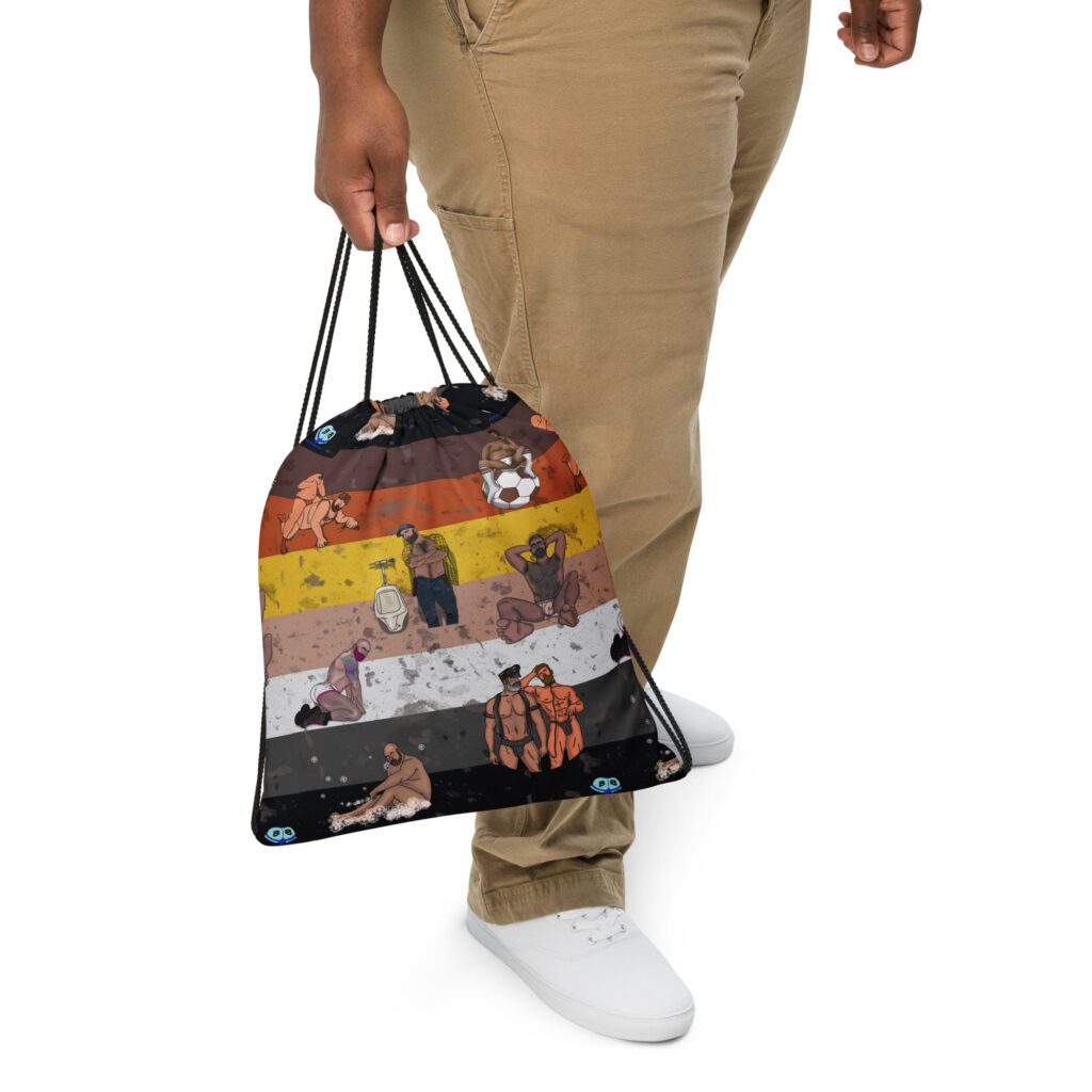 Drawstring bag - 2 Sided Print - Bear Collage