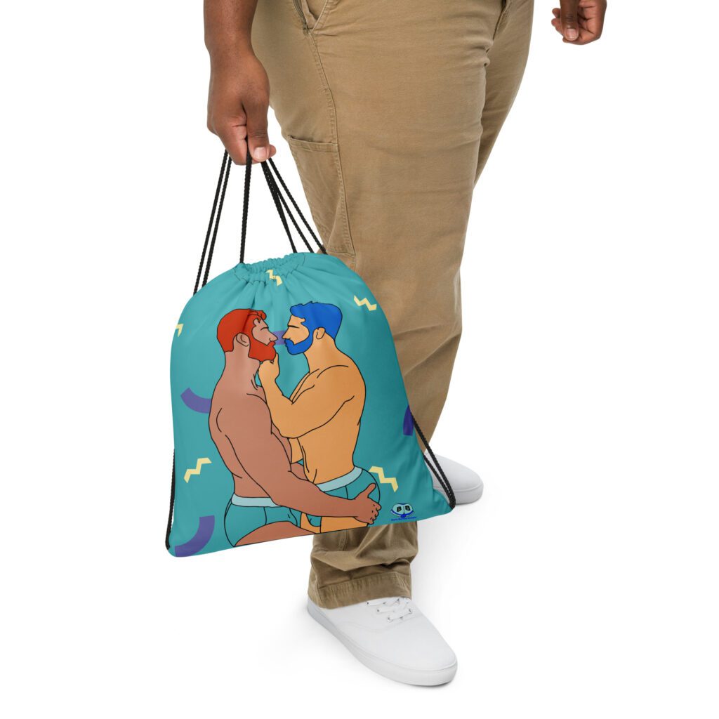 Drawstring bag - 2 Sided Print - Brief Kiss