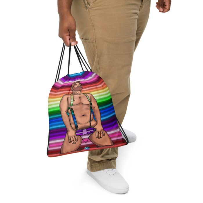 Drawstring bag - 2 Sided Print - Neon Circuit