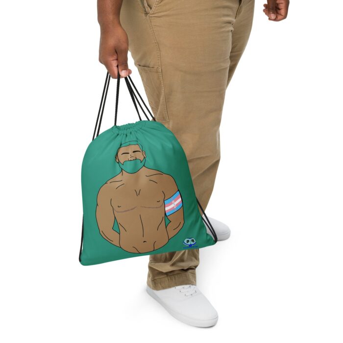 Drawstring bag - 2 Sided Print - Trans Pride