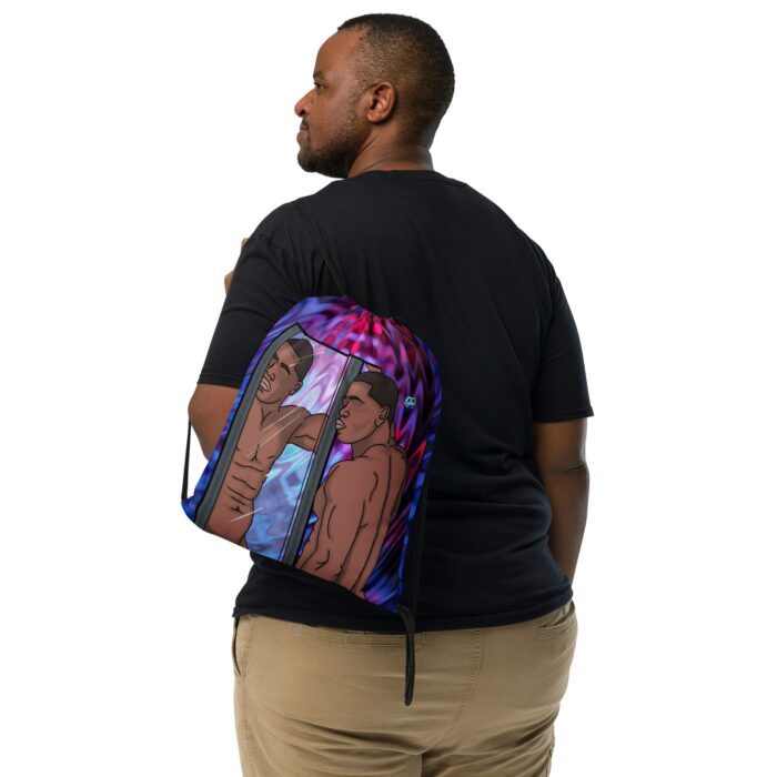 Drawstring bag - 2 Sided Print - Man in the Mirror - Image 2