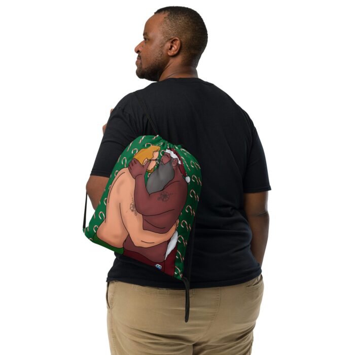 Drawstring bag - 2 Sided Print - Mr & Mr Clause - Image 2