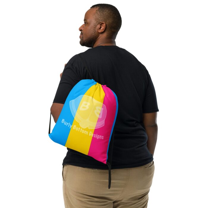 Drawstring bag - 2 Sided Print - Pansexual Pride Flag - Image 2