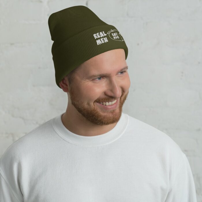 Cuffed Beanie - Real Men Eat Ass - Image 7