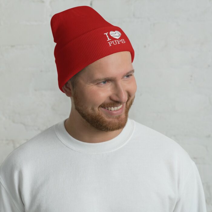 Cuffed Beanie - I Heart Pups - Image 6