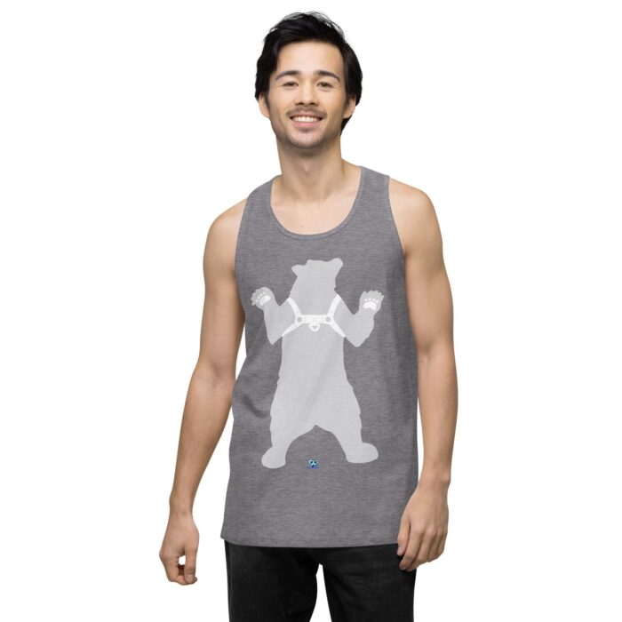 Men’s premium tank top - Bear in Harness / Leather Bear - Image 42