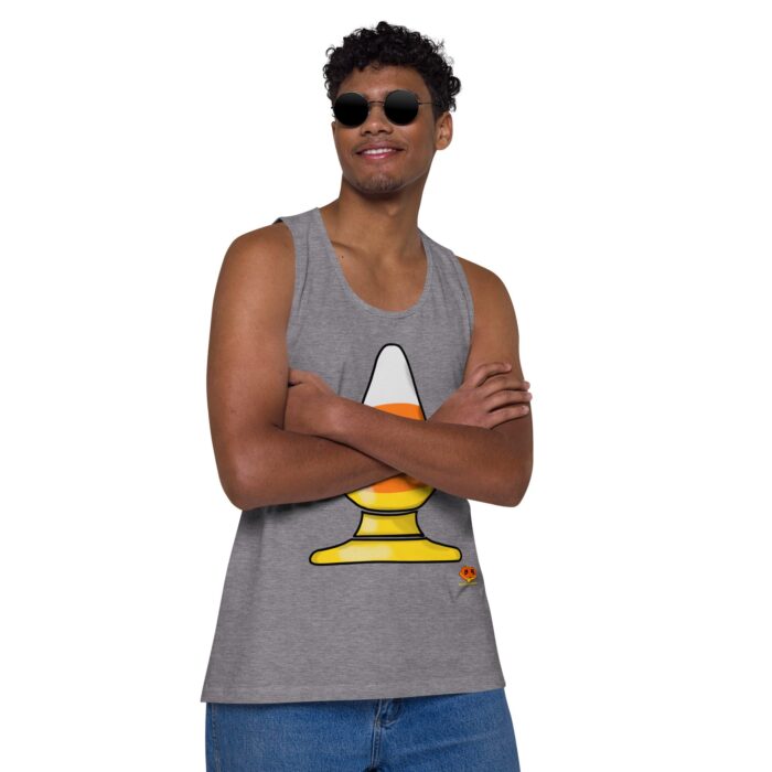 Men’s premium tank top - Candy Corn Butt Plug - Image 35