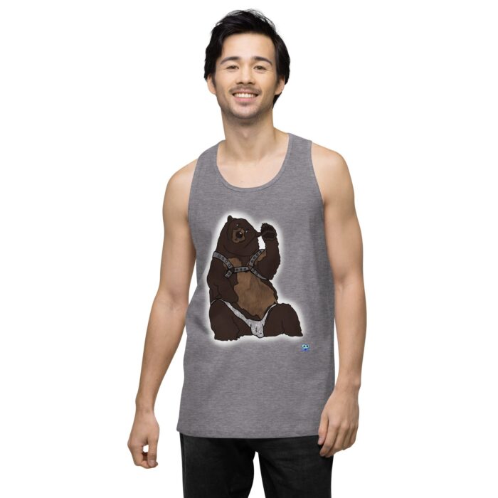 Men’s premium tank top - Disco Bear - Image 18