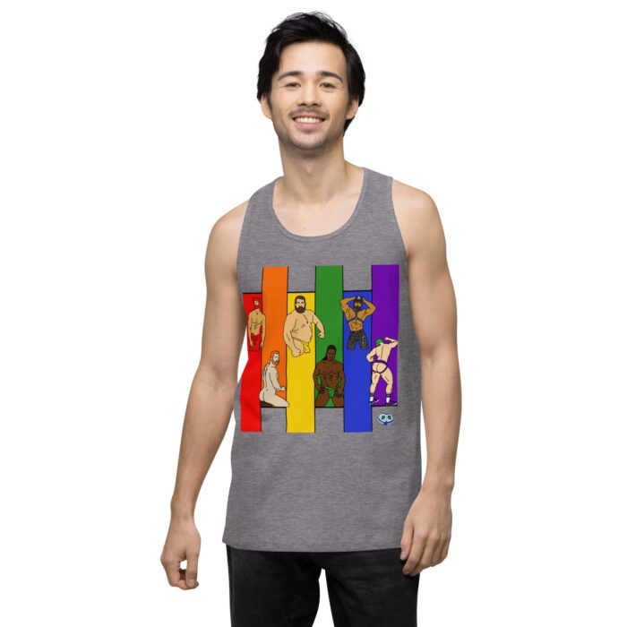 Men’s premium tank top - Pride Columns - Image 43