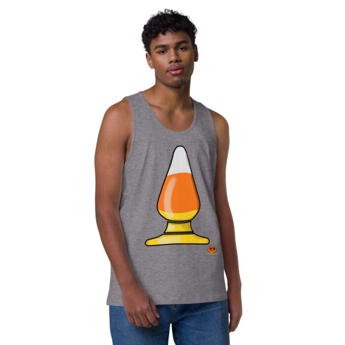 Men’s premium tank top - Candy Corn Butt Plug - Image 34
