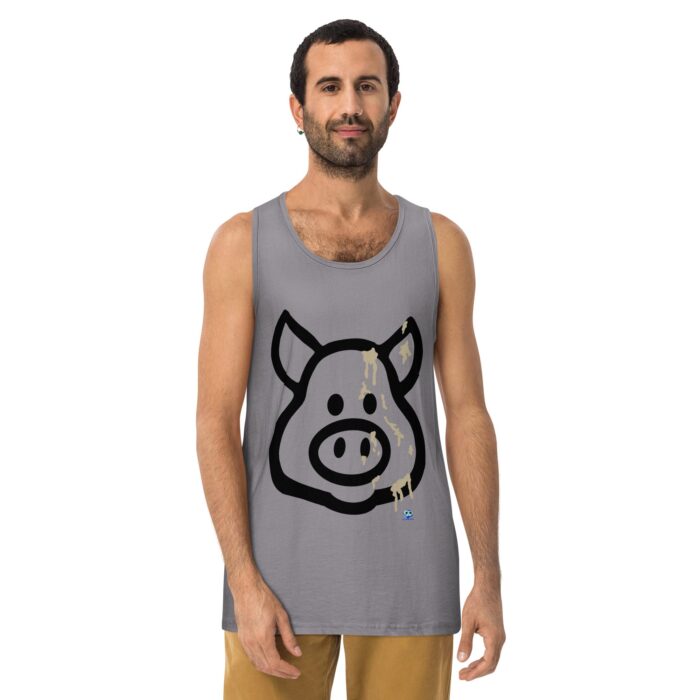 Men’s premium tank top - Cum Pig - Image 17